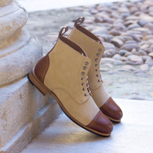 Sand Lux Suede Lace Up Boot