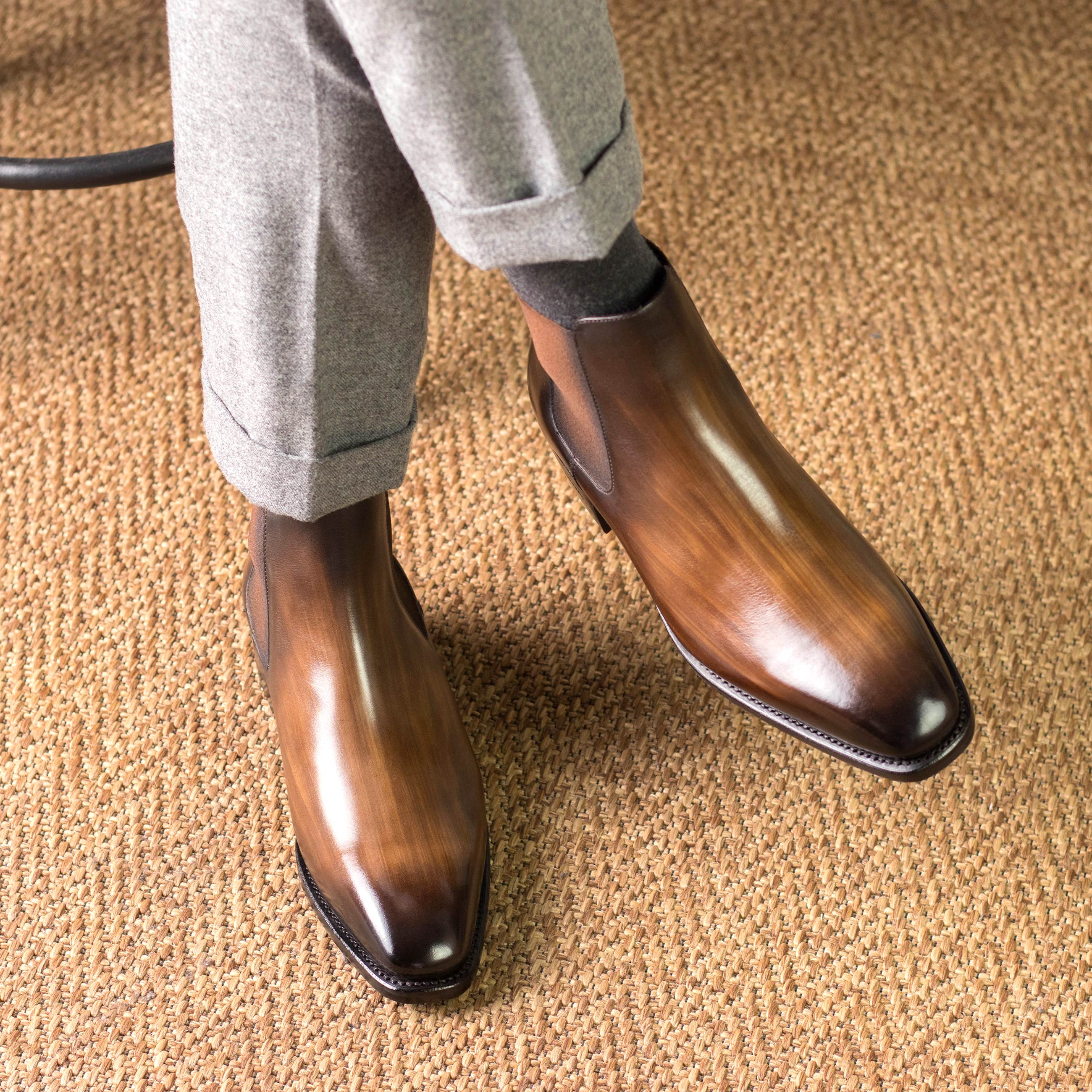 Brown Patina Chelsea Boot