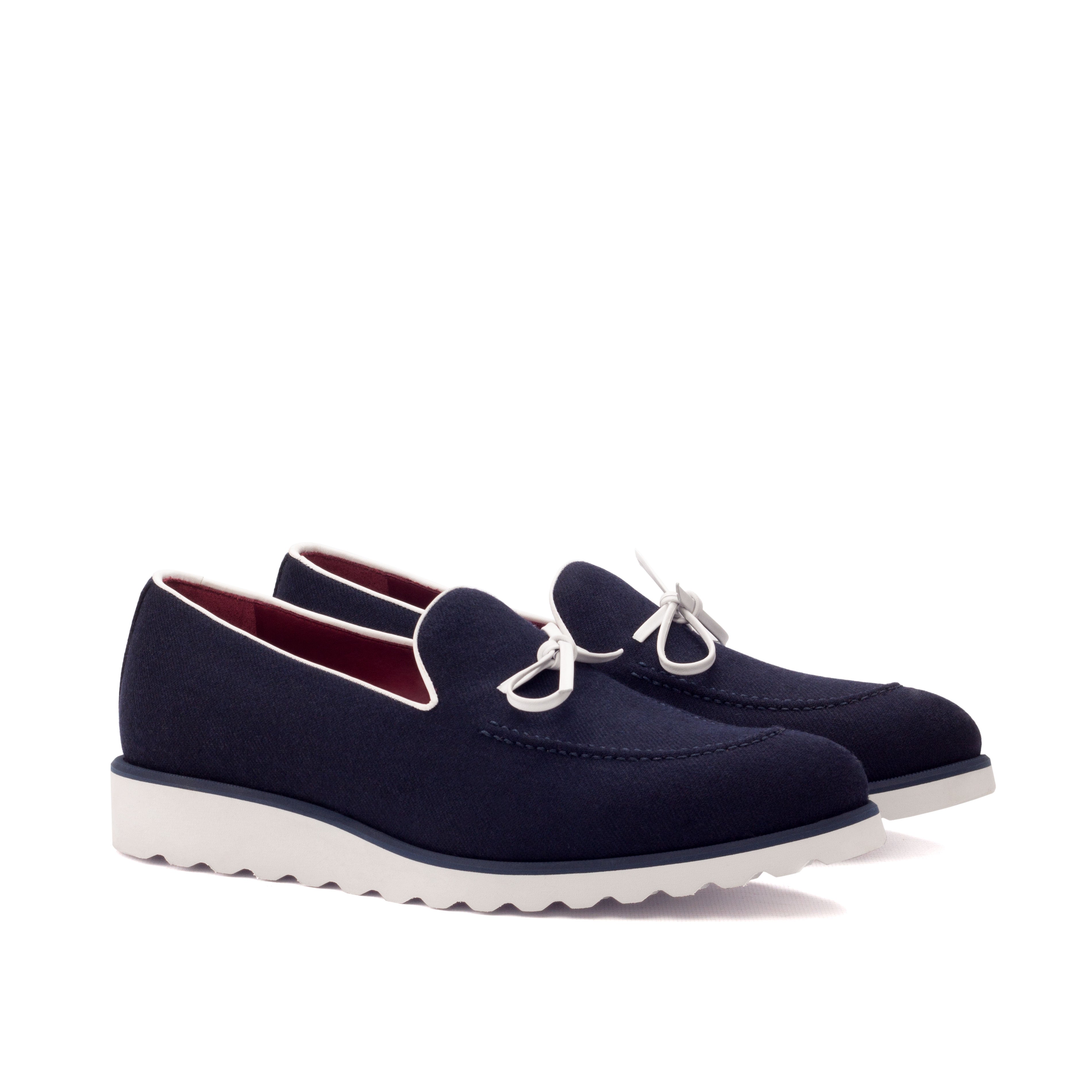 Navy Flannel Loafer with Sport Wedge Sole