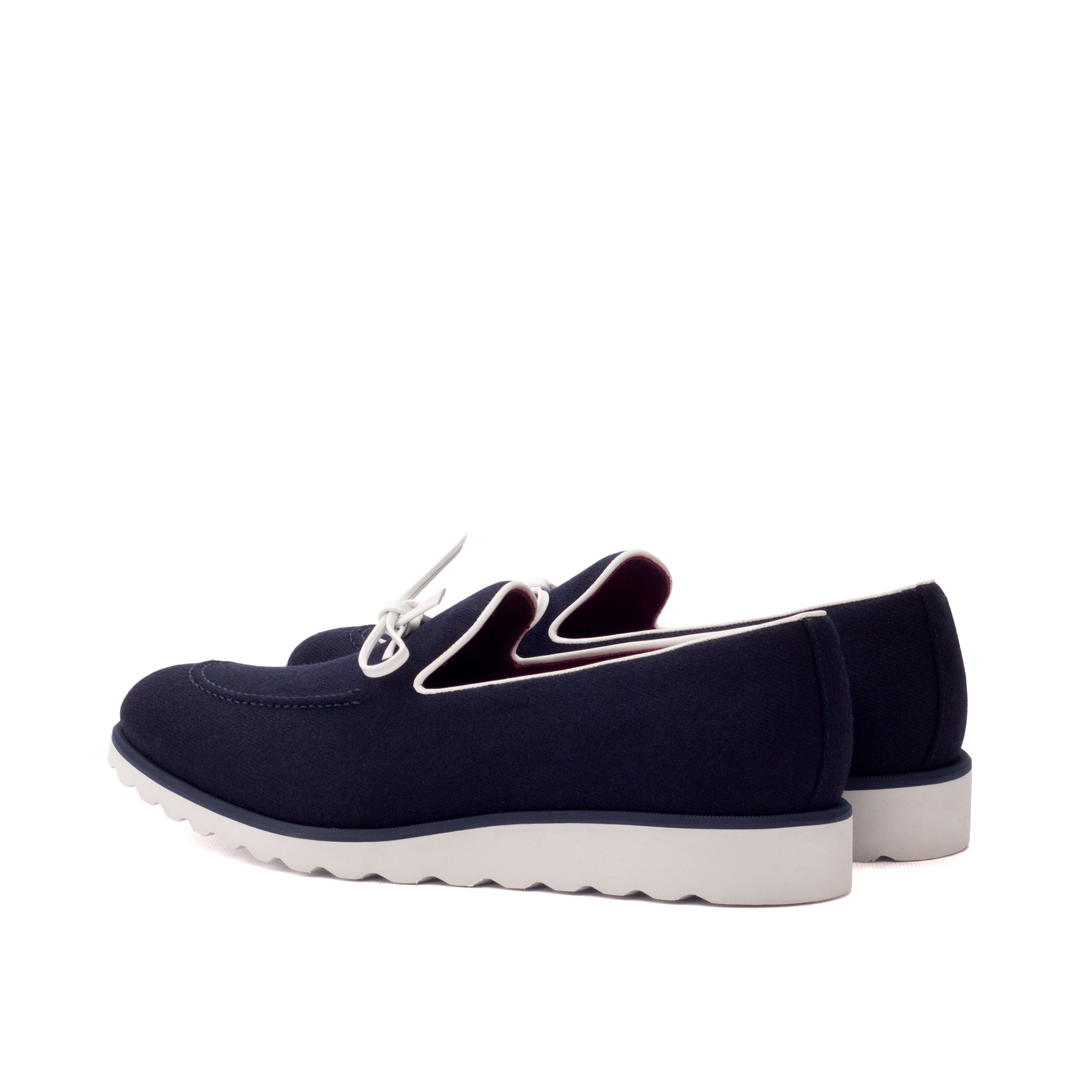 Navy Flannel Loafer with Sport Wedge Sole