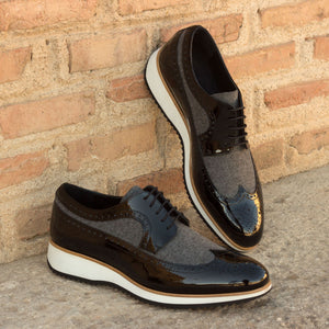 Black Patent Wingtip with Running Sole