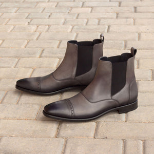 Burnished Grey Calf Chelsea Boot