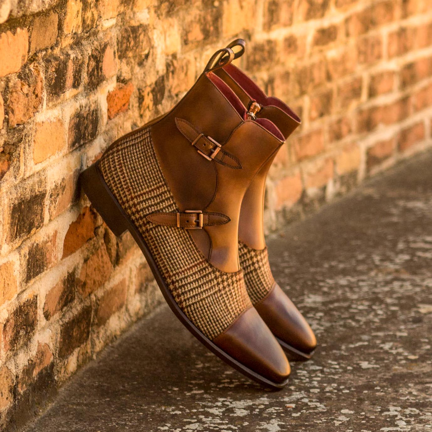 Medium Brown & Tweed Octavian Boot