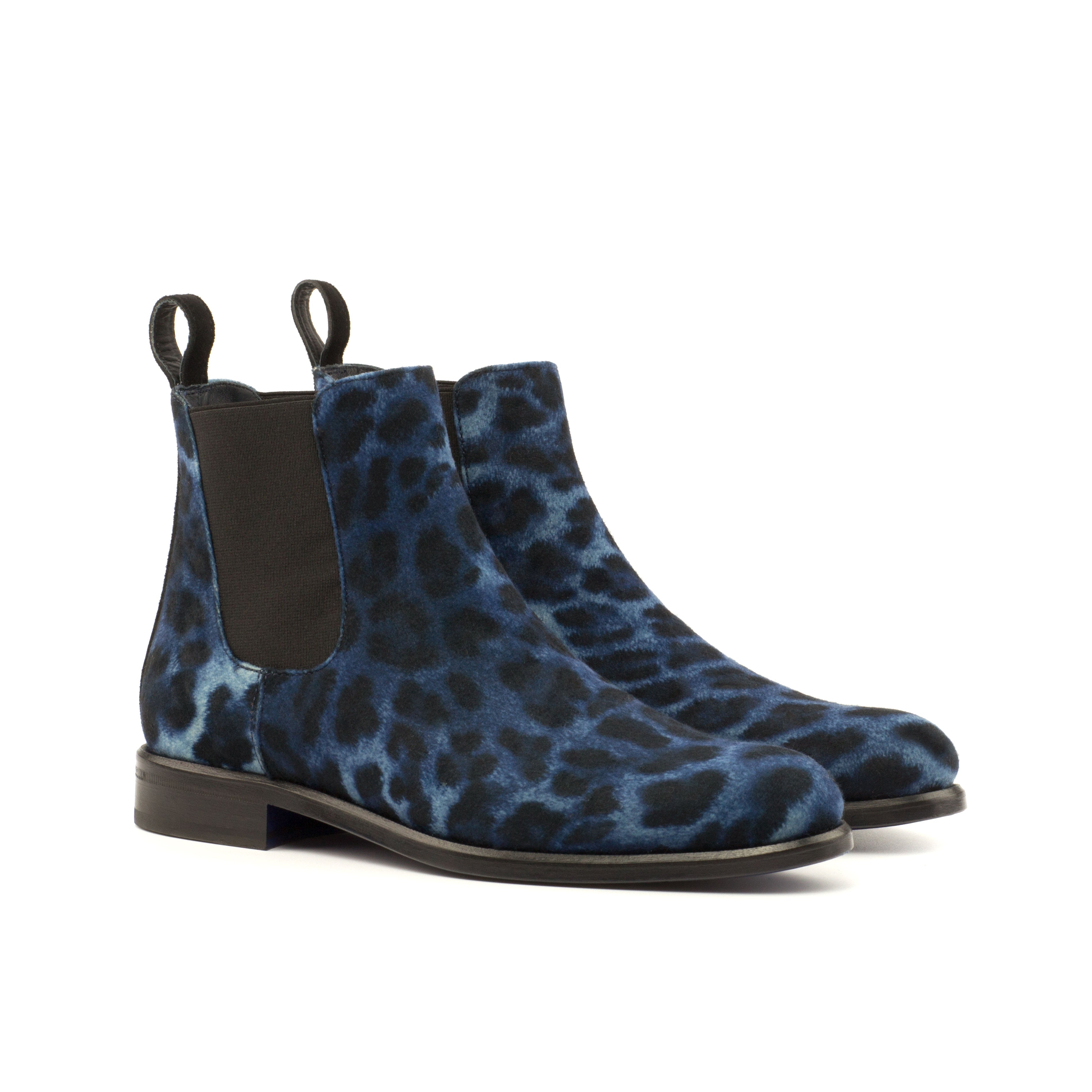 Blue Leopard Chelsea Boot