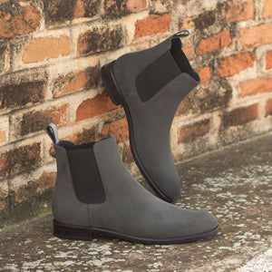 Grey Lux Suede Chelsea Boot