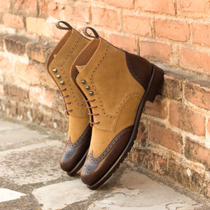 Camel Lux Suede Military Boot