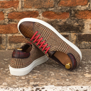 Tweed and Brown Patina Trainer