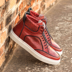 Red Exotic Python High Top