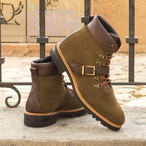 Khaki Green Lux Suede Hiking Boot
