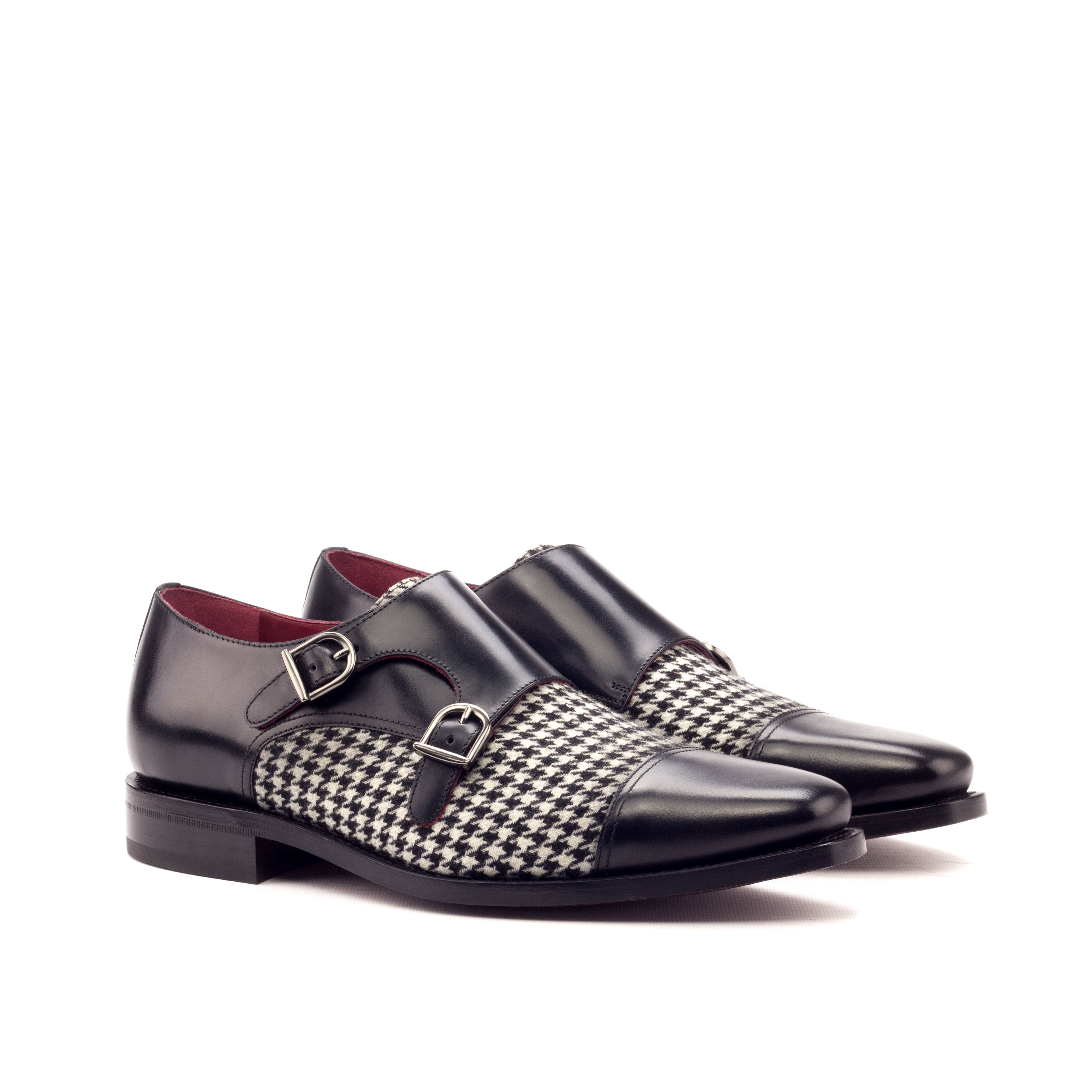 Black & Houndstooth Double Monk