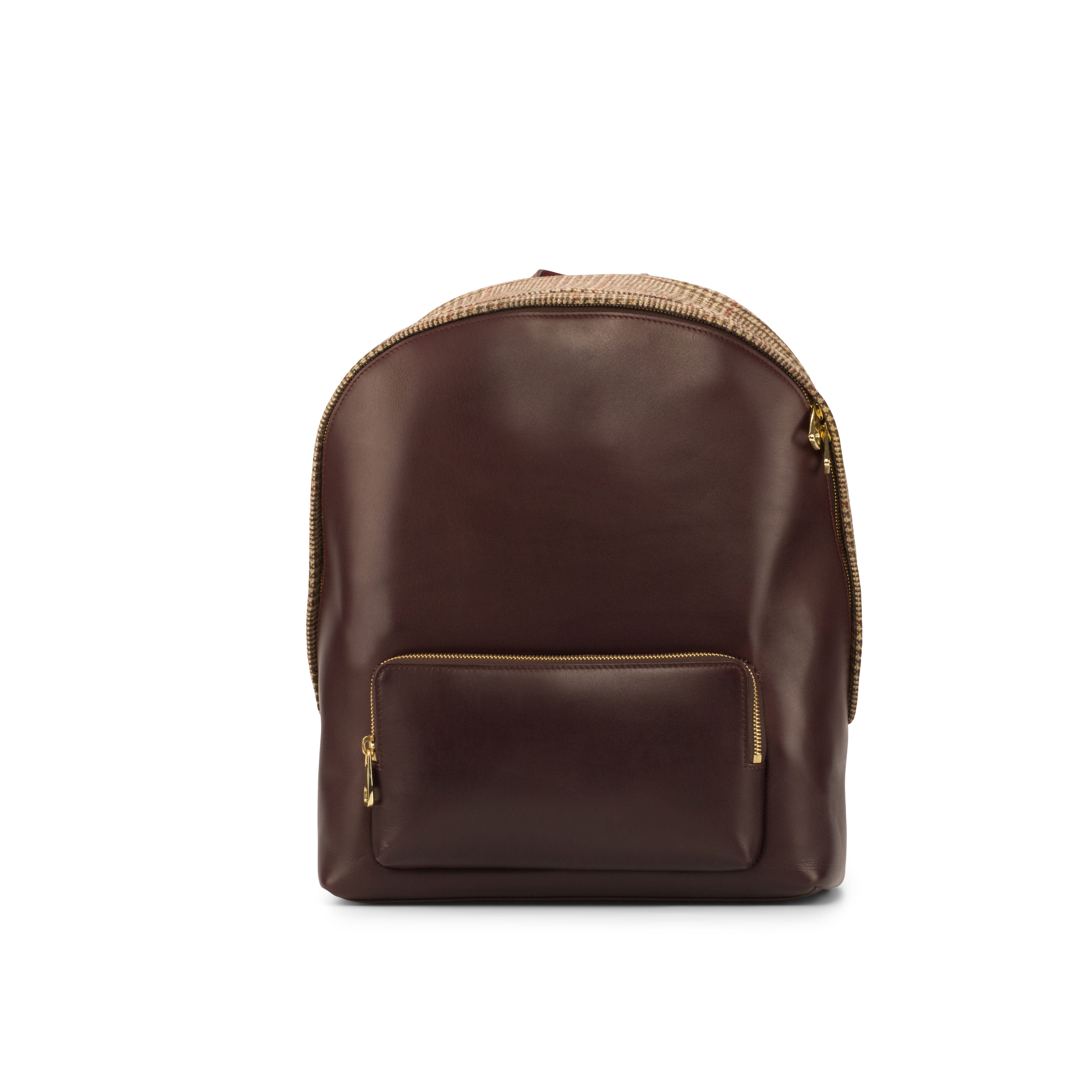 Tweed & Dark Brown Calf Backpack