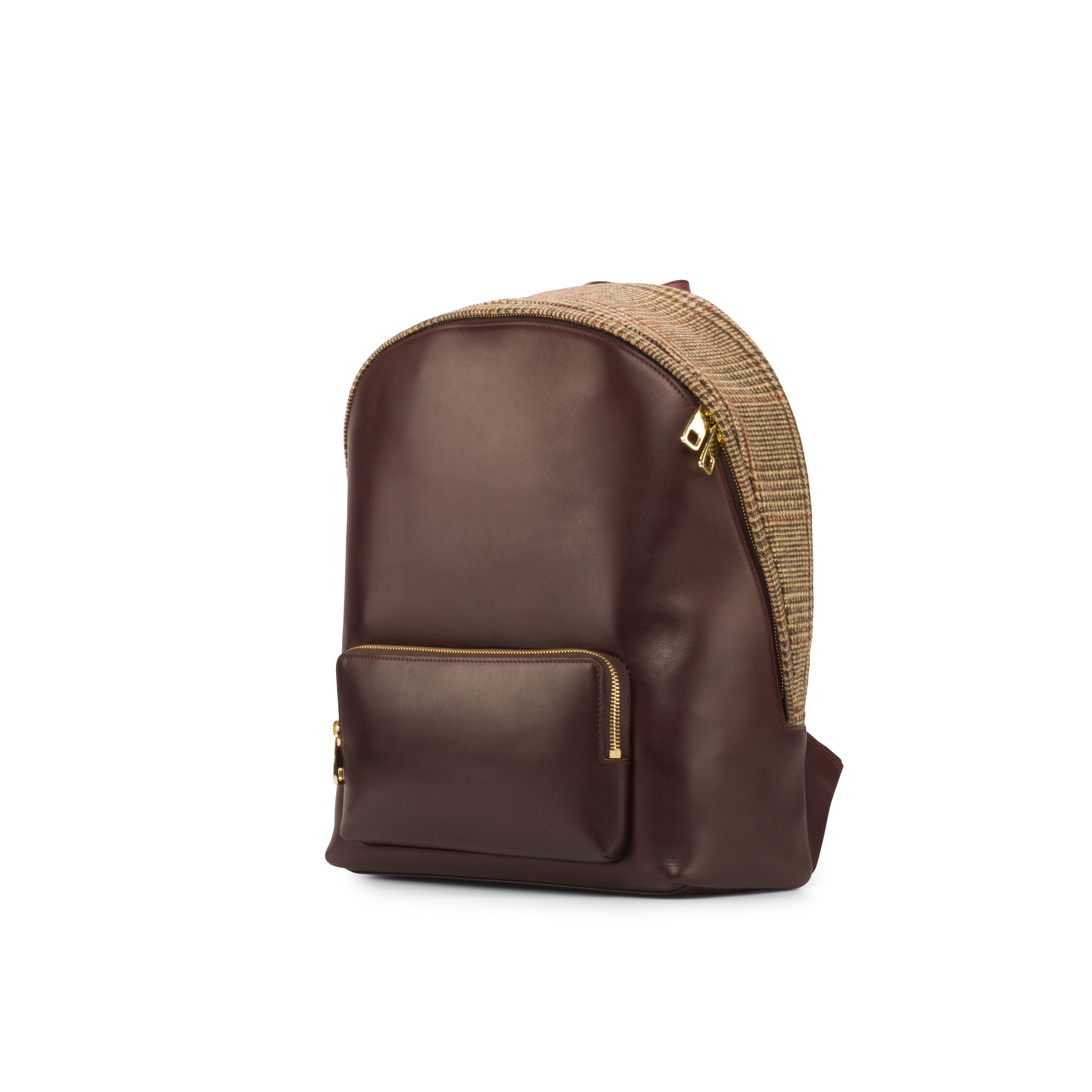 Tweed & Dark Brown Calf Backpack