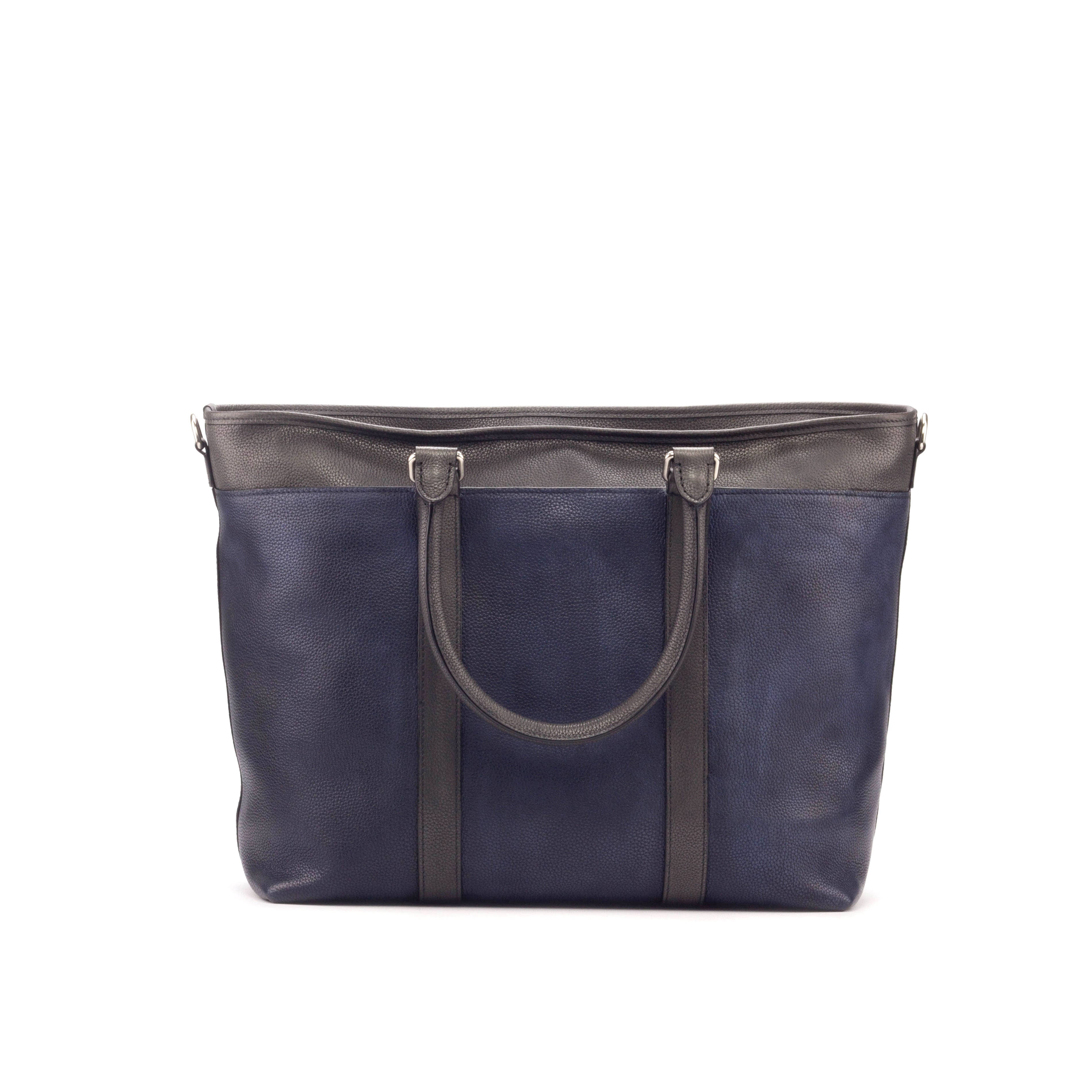 Navy Painted Calf Tote