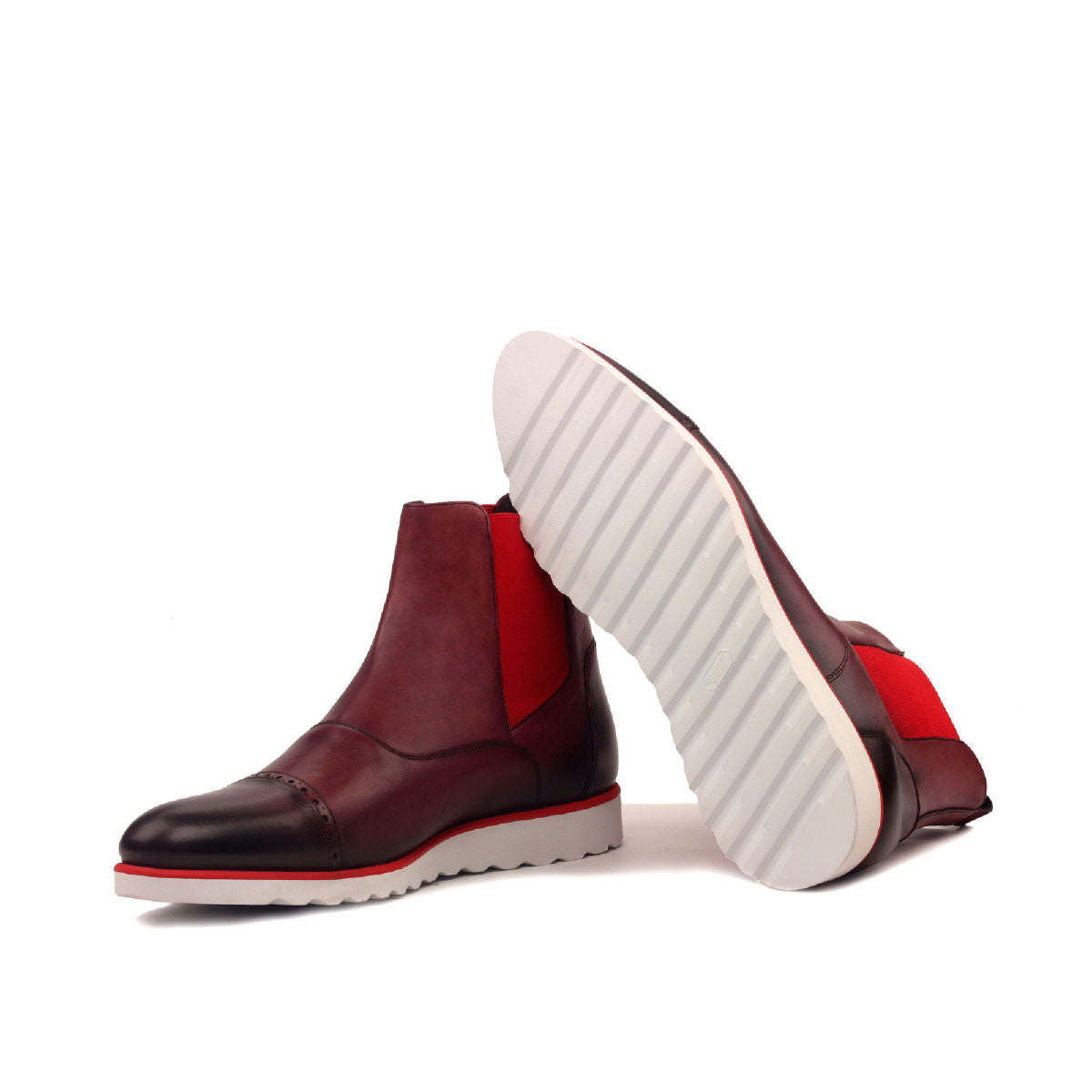 Burgundy Chelsea Boot with Sport Wedge