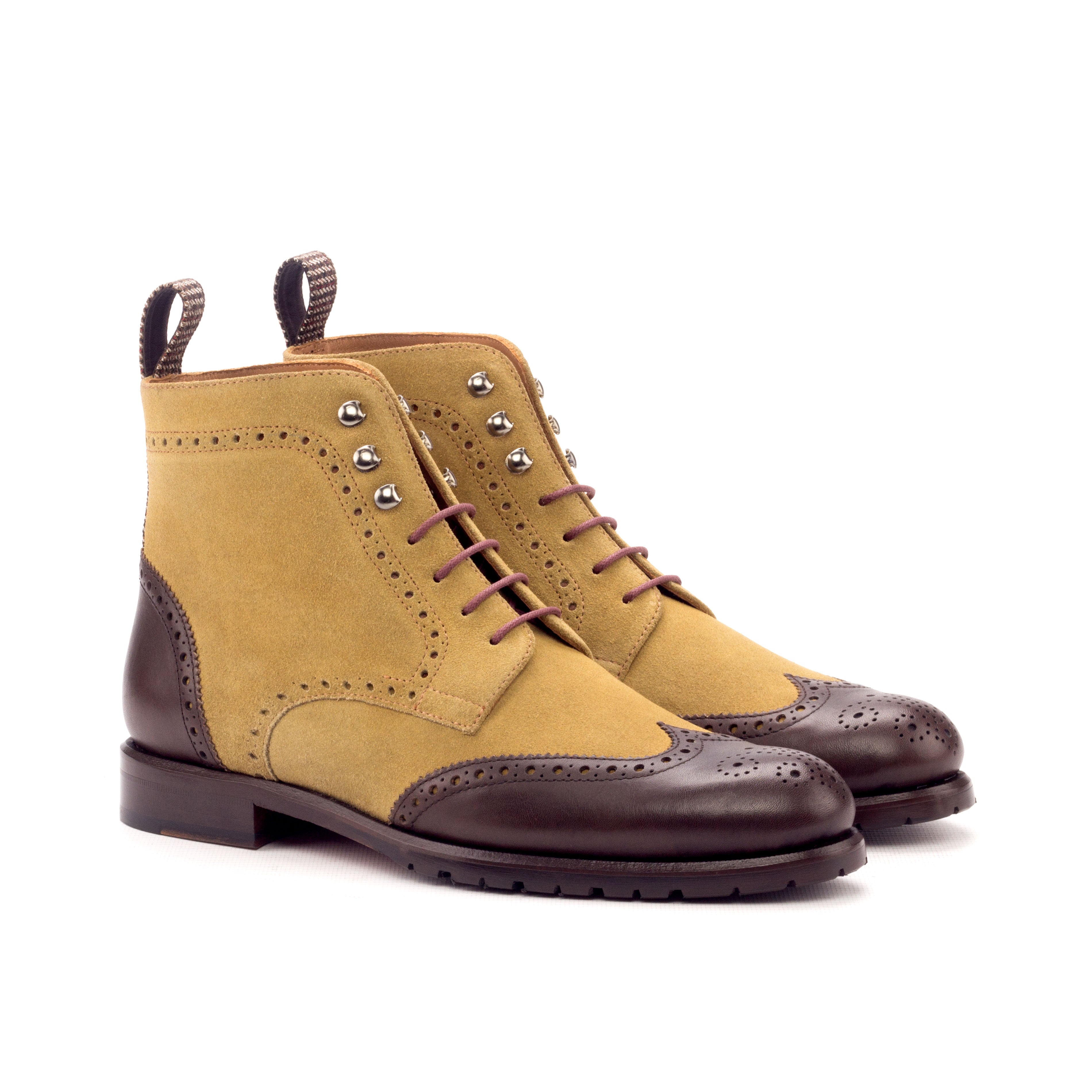 Camel Lux Suede Military Boot