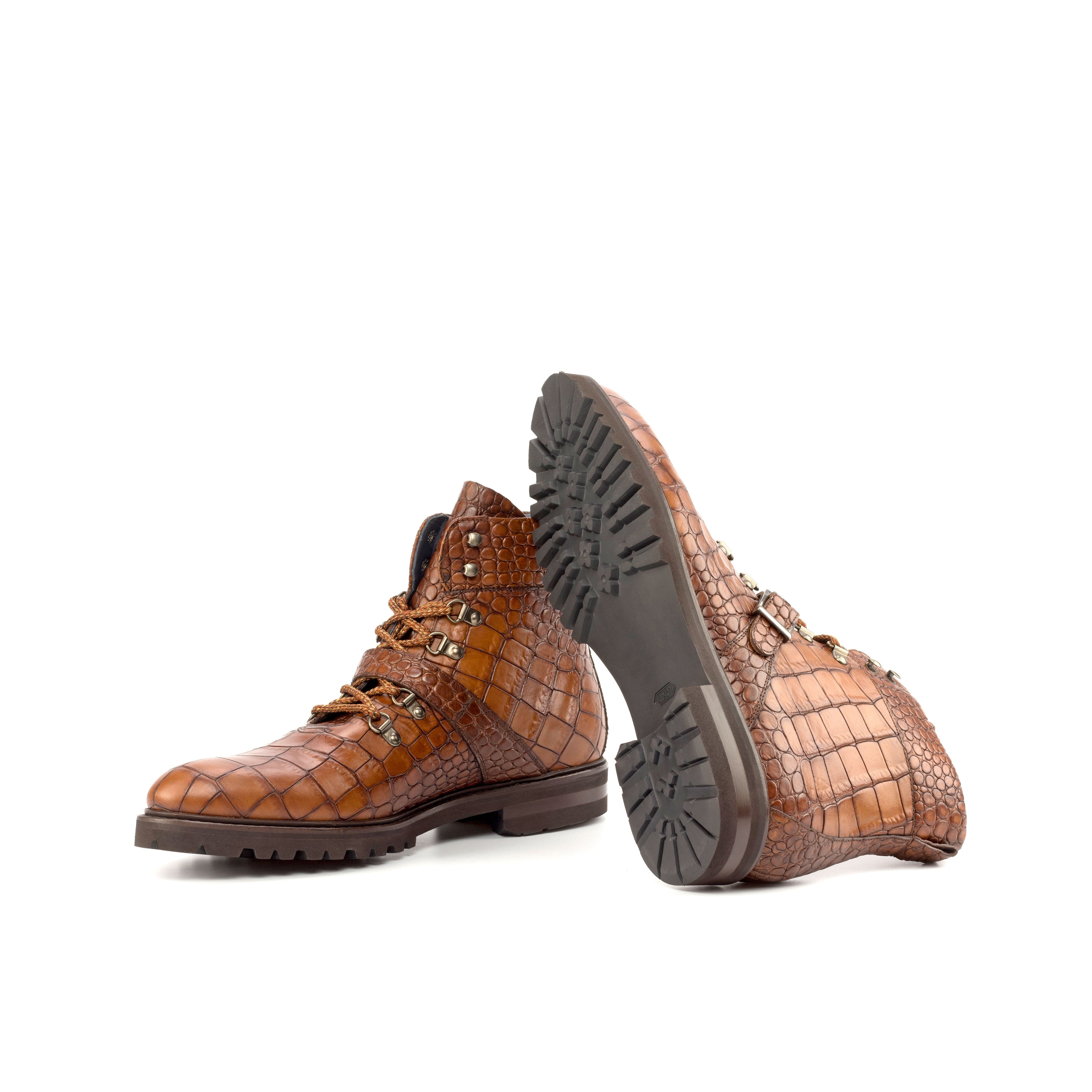 Medium Brown Croco Hiking Boot