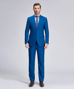 Bright Modern Blue Solid Suit