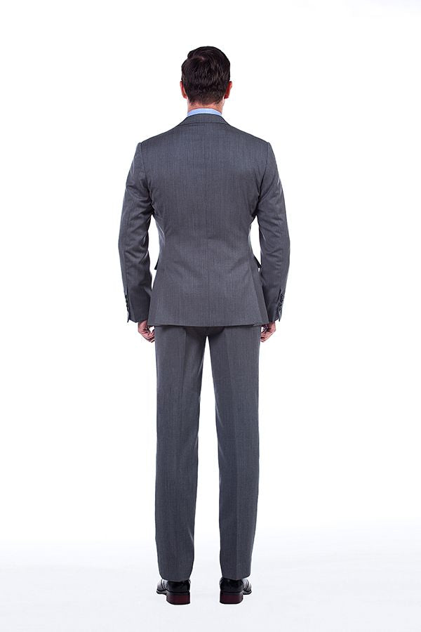 Modern Grey Solid Suit