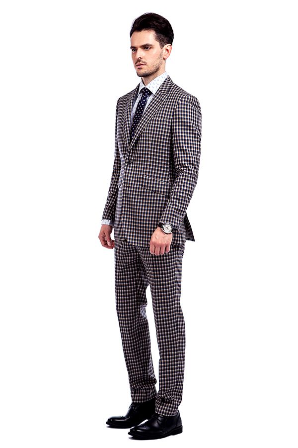 Multicolored Gingham Suit