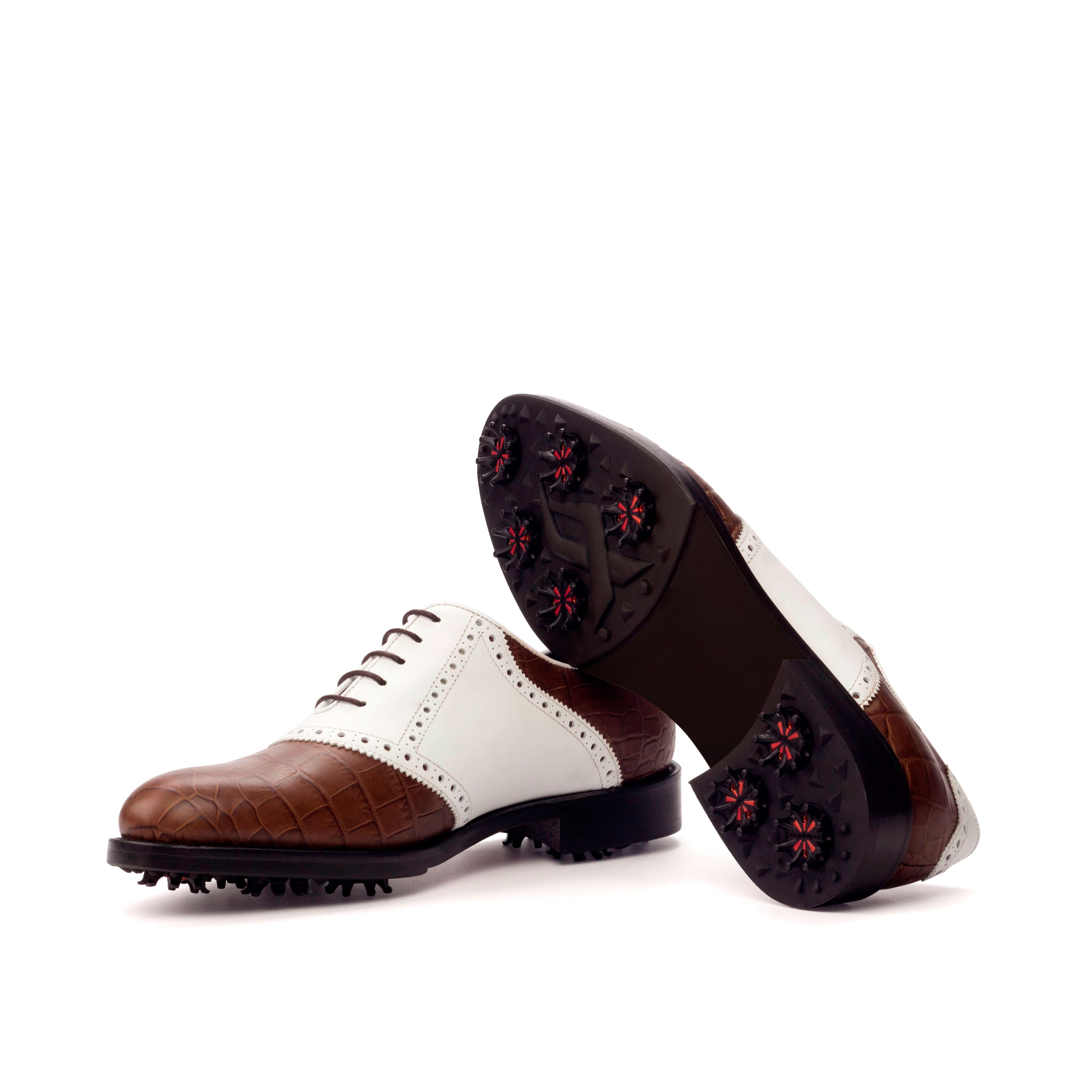 Brown Croco Leather Saddle Golf