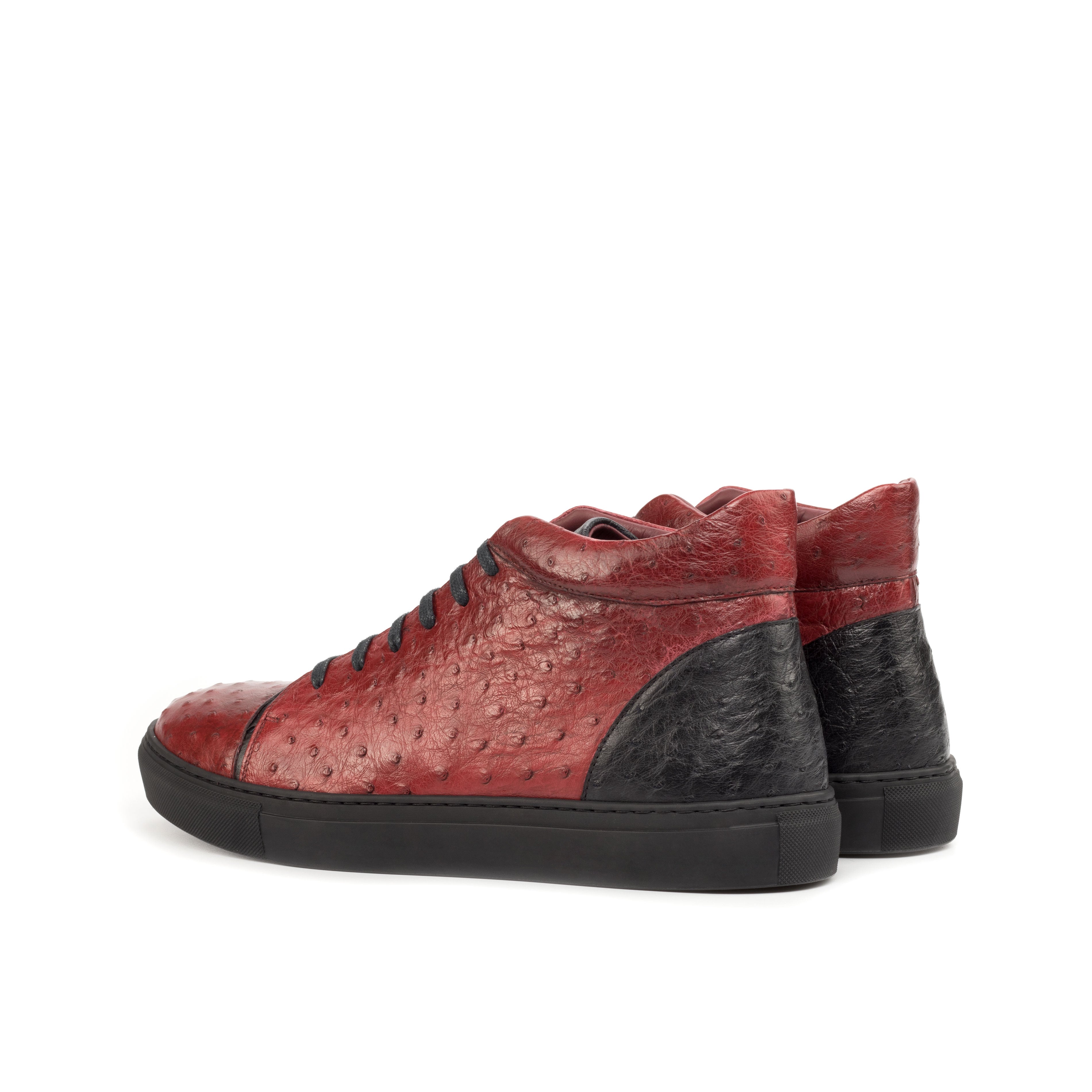 Red Exotic Ostrich High Top