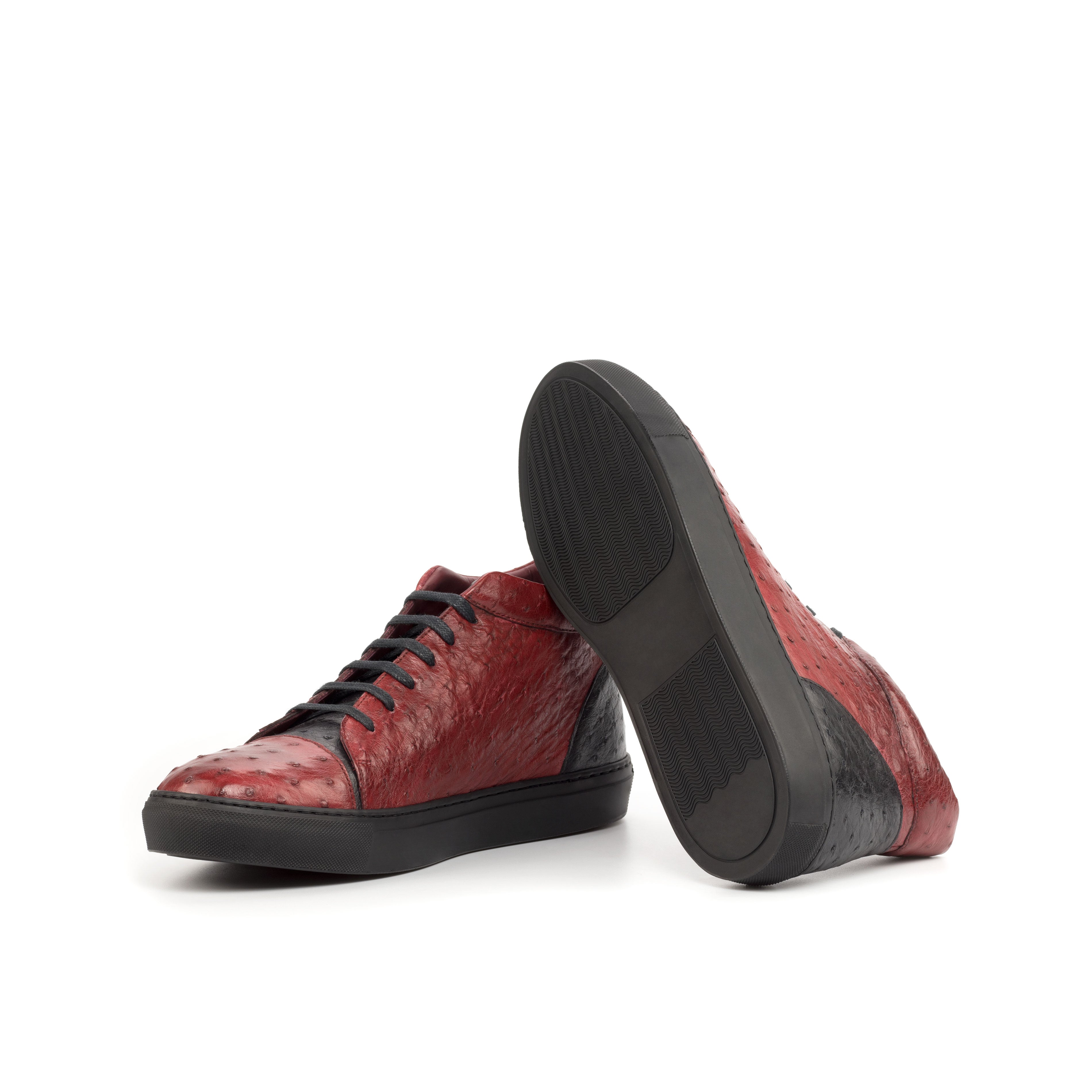 Red Exotic Ostrich High Top