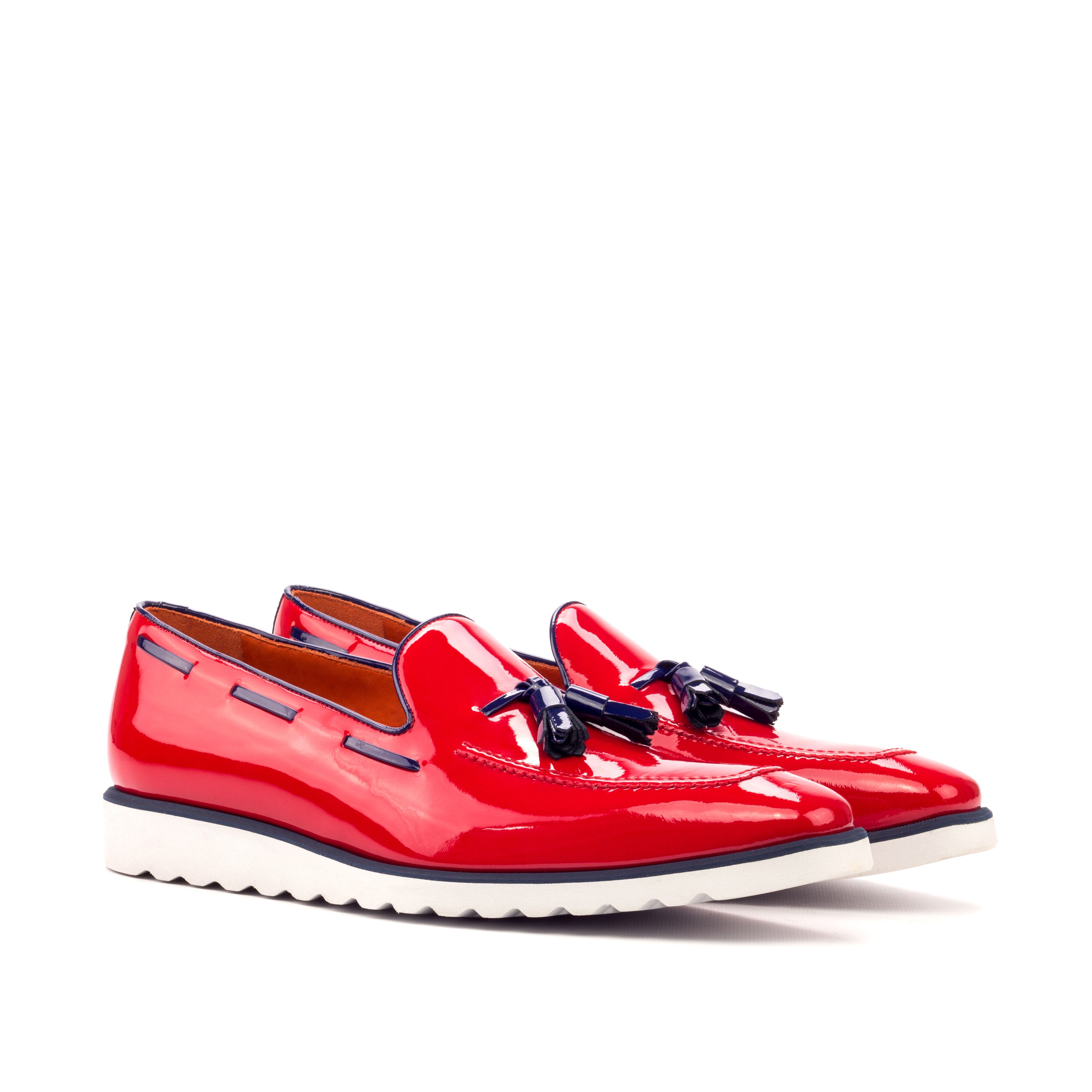 Red Patent Loafer with Sport Wedge Sole
