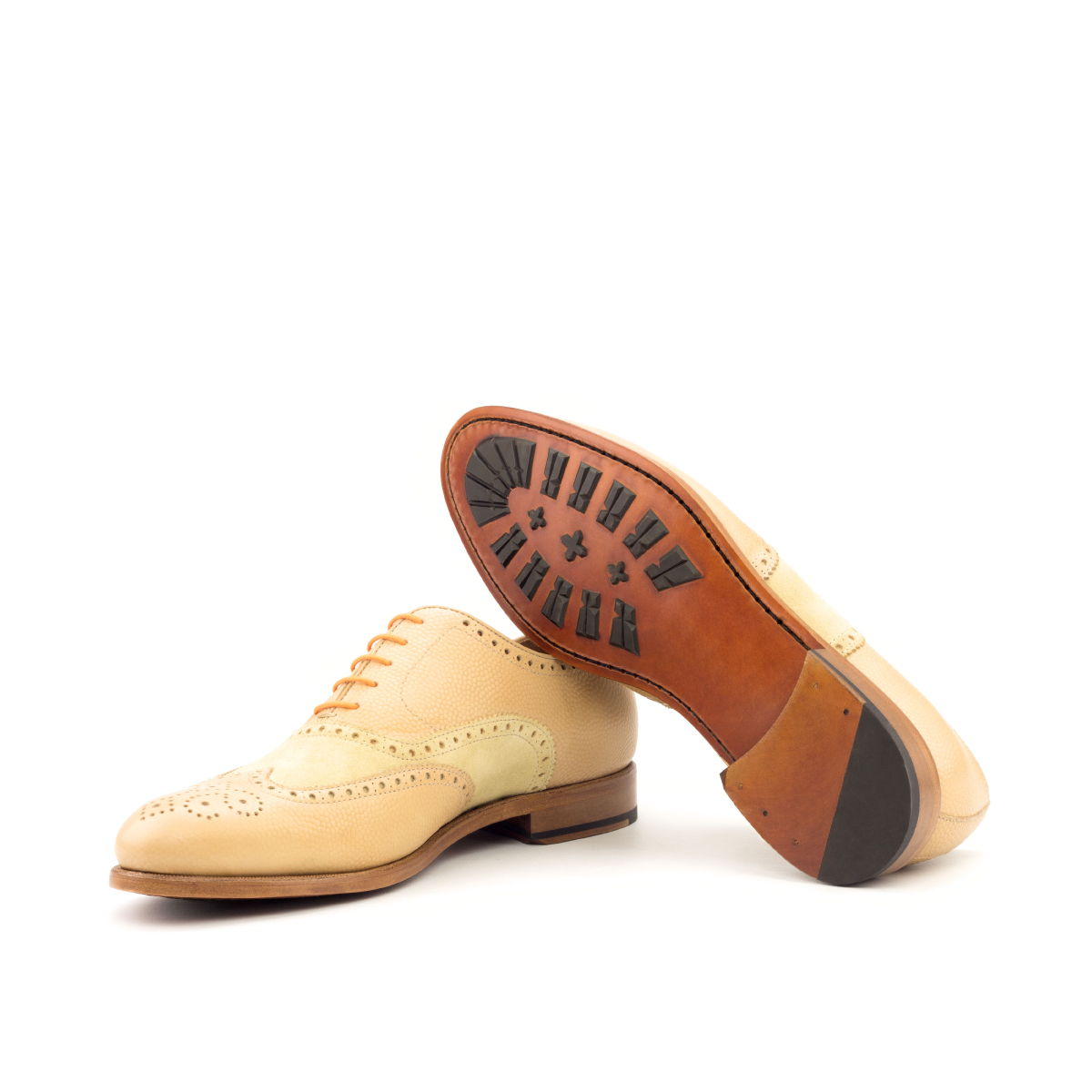 Fawn Calf & Sand Suede Full Brogue
