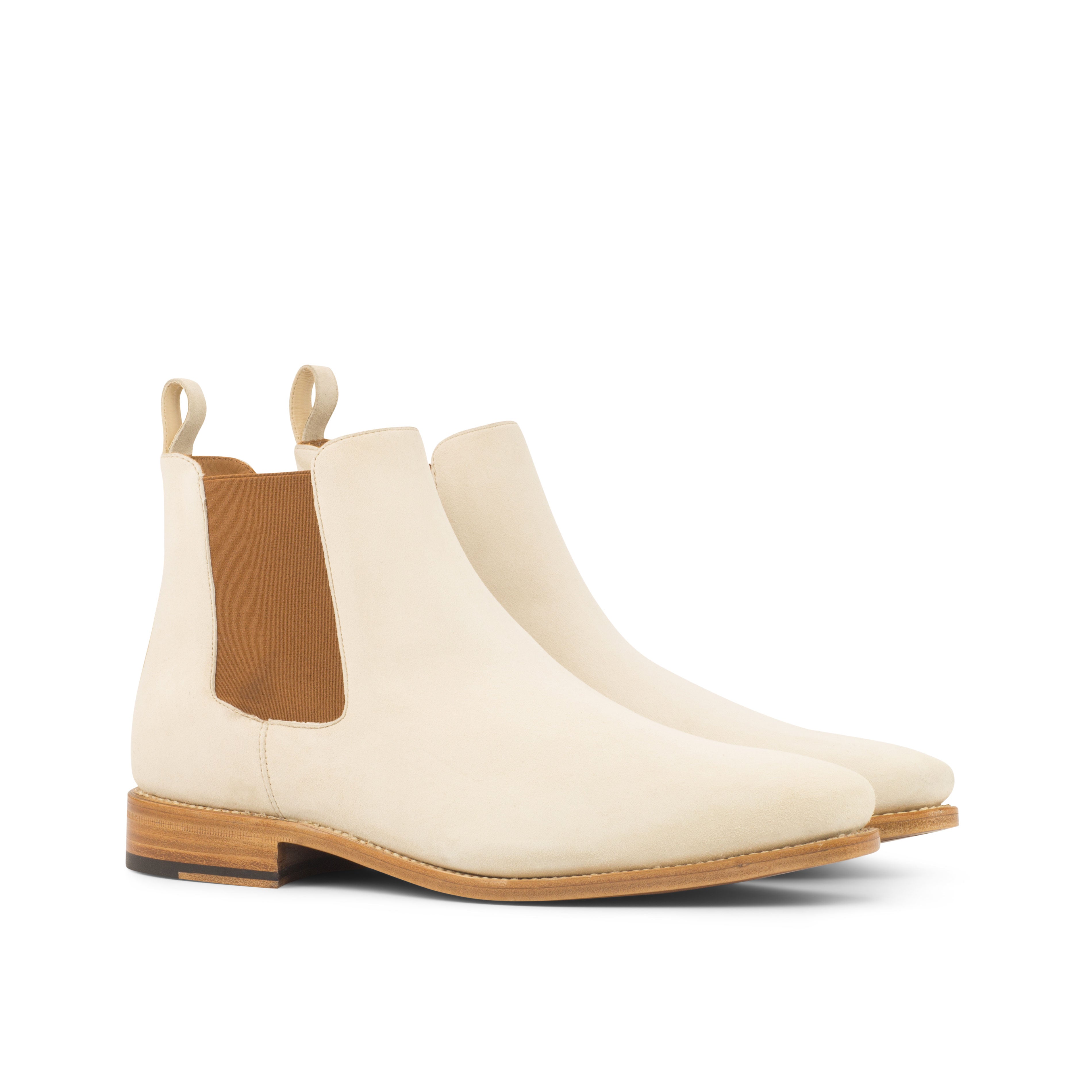 Ivory Kid Suede Chelsea Boot
