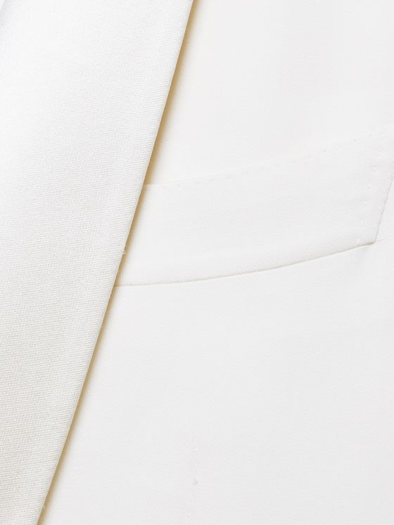 Pure White Italian Merino Wool Blend Tuxedo